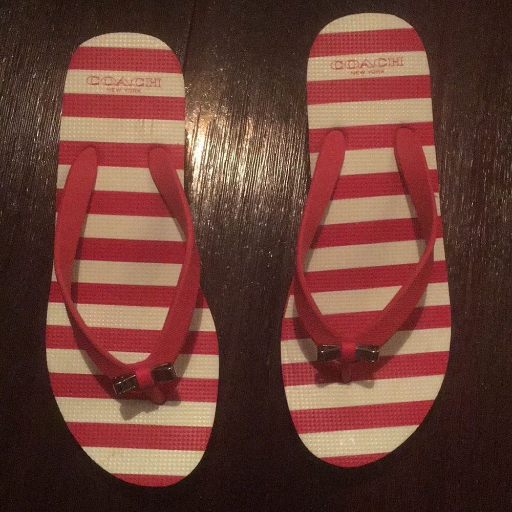 Coach Bow Wedge Sandals